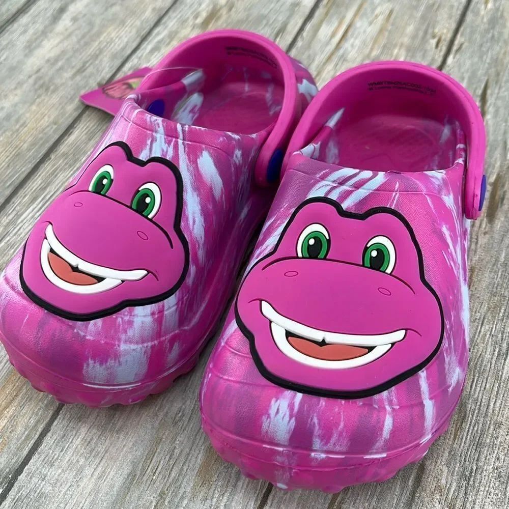 Toddler Barney Dinosaur Clogs Sandals Shoes Size 9-10